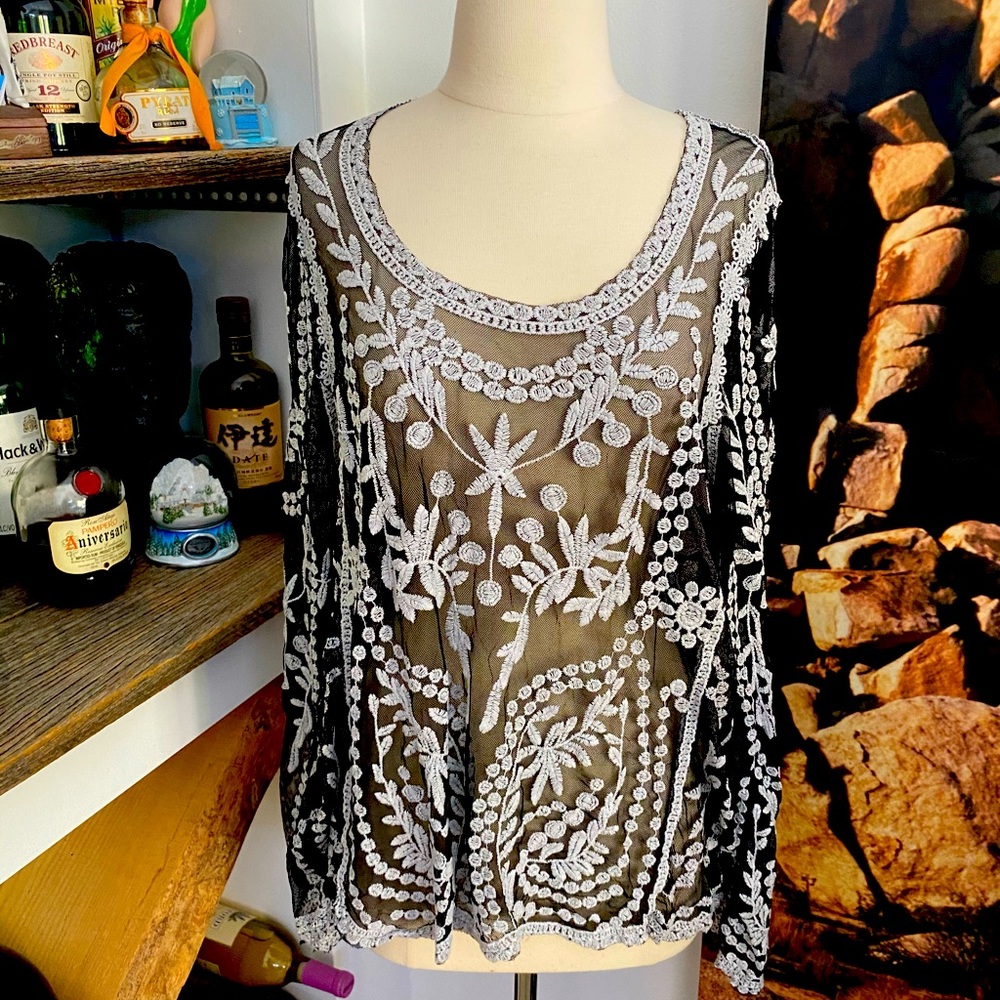 Vivid Collection of NY sheer top